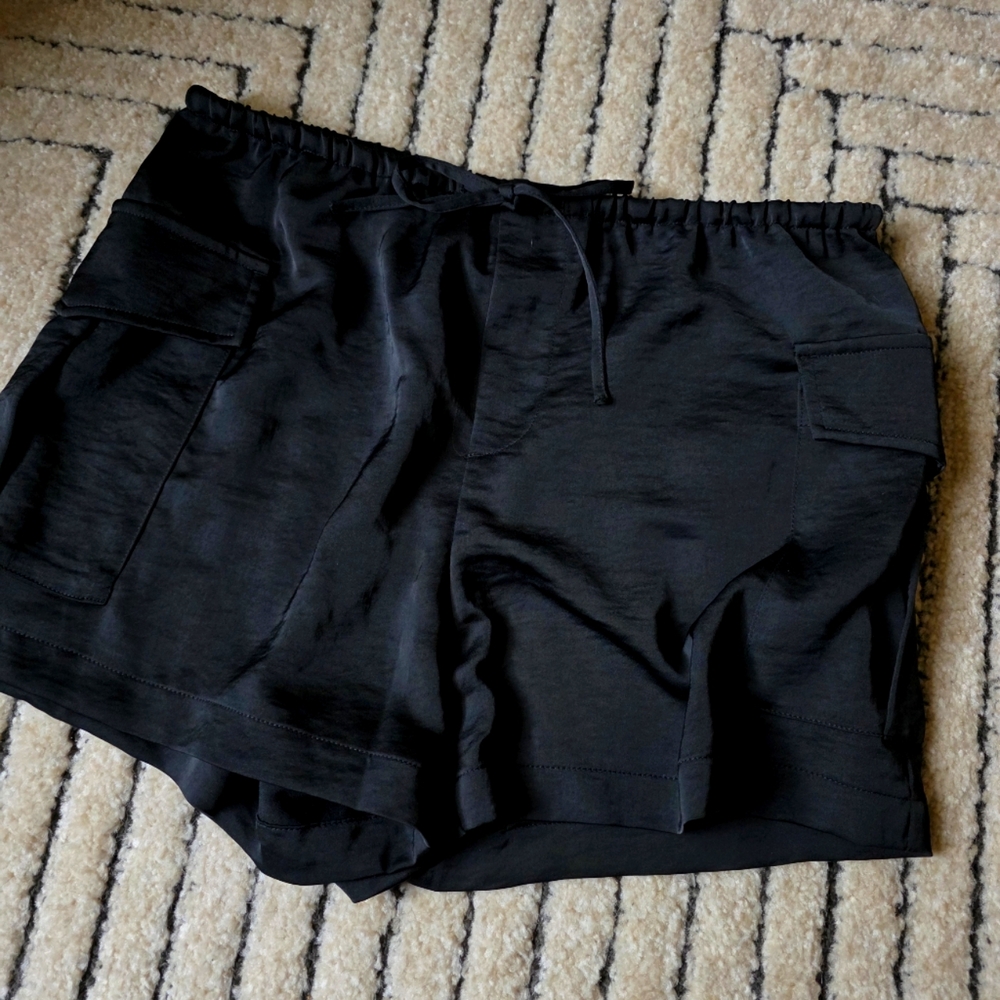 Satin Cargo Shorts